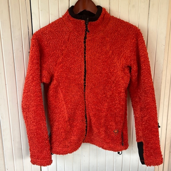 Orange women’s Mountain Hardware size S fleece jacket - Picture 1 of 6
